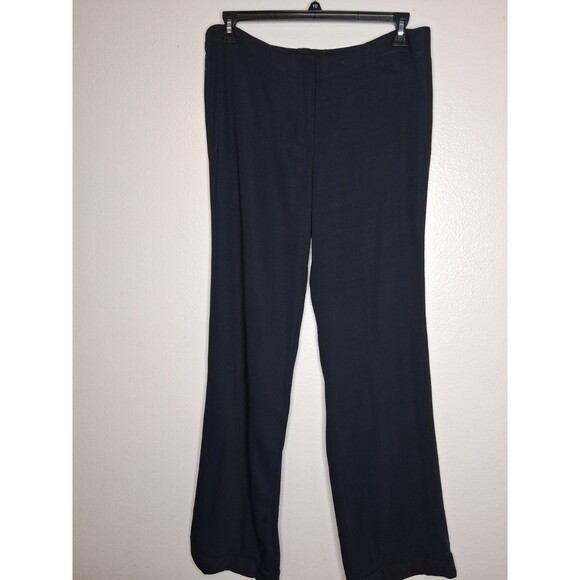 Escada Pants - Escada Womens Navy Blue Virgin Wool Stretch Pants Size 44 Office Career